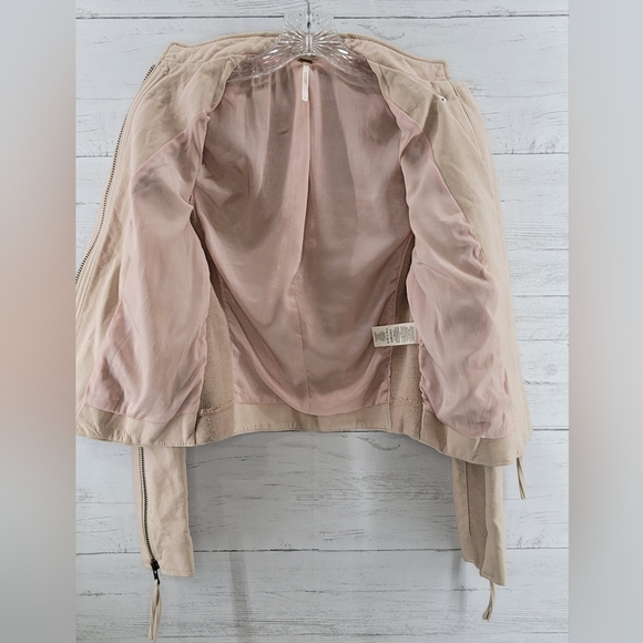 Free People Women's Cool & Clean Faux Leather Jacket Rose, Size 0 - Picture 2 of 7